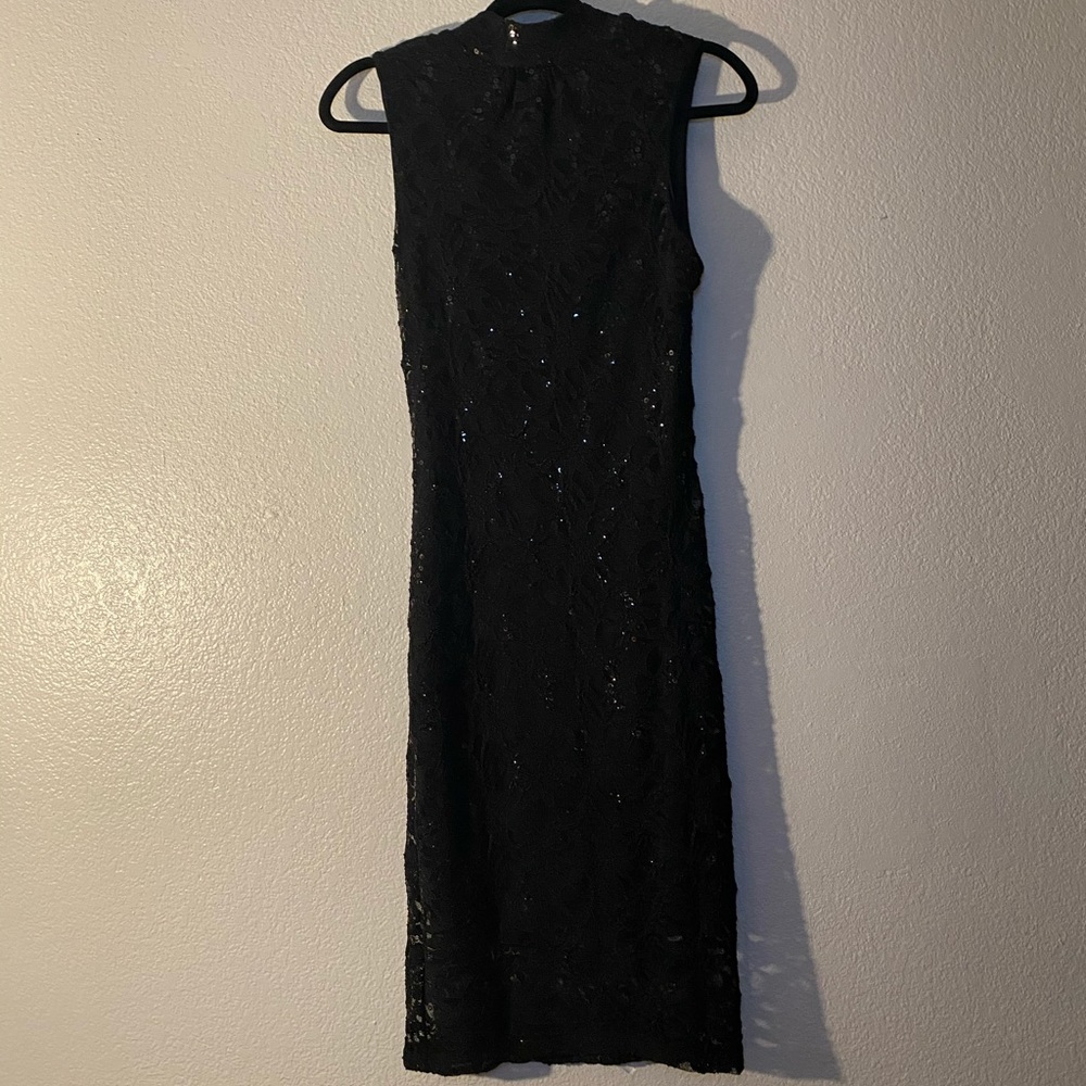 Free People | Black turtle neck | long lace dress